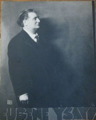 Eugene Ysaye Jacques Thibaud Alfred Cortot Pablo Casals Program Bruxelles 1932
