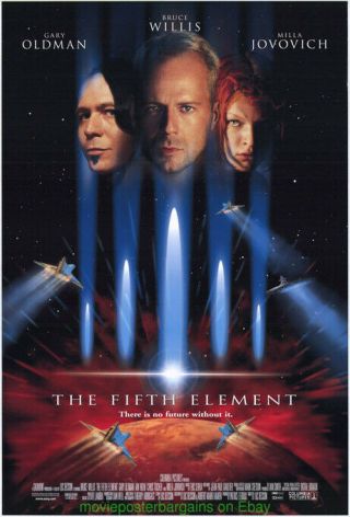 The Fifth Element Movie Poster Ds 27x40 Bruce Willis Milia Jovovich