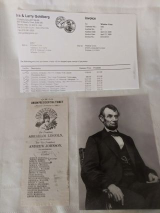 Abraham Lincoln Union Presidential Ticket