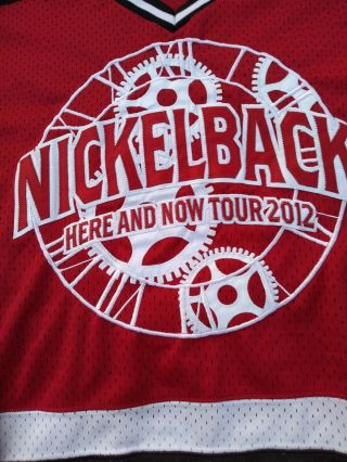 Nickelback Concert Tour 2012 Hockey Jersey Sweater Shirt Large Adult Rare Swen