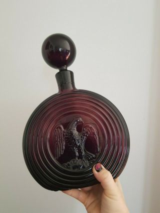 Vintage Retro Purple Amethyst Genie Bottle Decanter