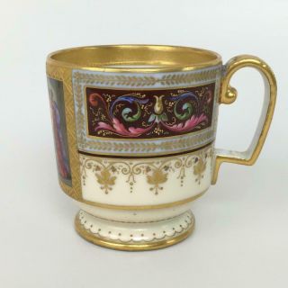 Antique ROYAL VIENNA ACKERMANN FRITZE Beehive Mark Porcelain Oracle Gilt Tea Cup 2
