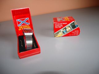 Dukes Of Hazzard Lcd Quartz Watch In Metal Case W Stainless Steel Band,