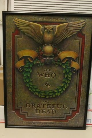 The Who And The Grateful Dead Concert Poster Oakland Oct 9 & 10 1976 Bill Graham