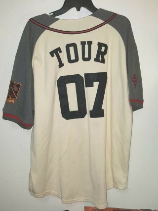 2007 Rush Snakes & Arrows Concert Tour Baseball Jersey Shirt Size XLarge 5