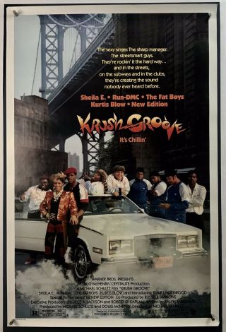 Krush Grove Movie Poster (veryfine -) One Sheet 1985 Run Dmc Fat Boys 6401r