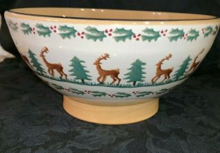2 - Piece NICHOLAS MOSSE Pottery Christmas Reindeer PITCHER and BOWL Set (Ireland) 2