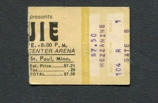 1974 David Bowie Concert Ticket Stub St.  Paul Mn Diamond Dogs Tour Rebel Rebel