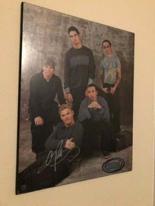 Backstreet Boys Autographed Wooden Frame Band Photo Signed By Band Members Exc