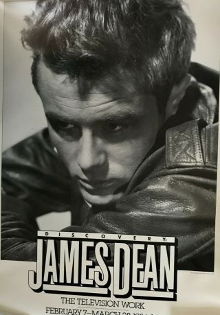 Vintage 1986 James Dean The Television Work Poster Museum Of Broadcasting Nm