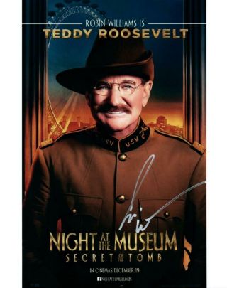 Robin Williams Night At The Museum Signed 8x10 Picture Autographed Photo,
