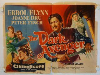 The Dark Avenger Release British Quad Movie Poster