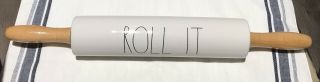 Rare Rae Dunn " Roll It " Rolling Pin.  Hard To Find.