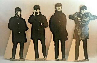 Rare Vintage Beatles Stand - Up Cardboard Cut Out Figures 1960 