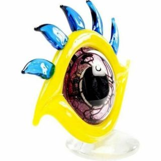 Magnificent Very Large Art Glass Abstract Eye Sculpture Vibrant Colours Badioli 4