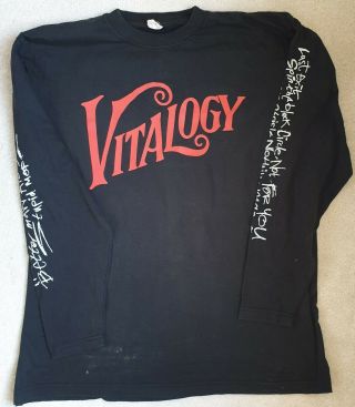 Pearl Jam Vintage Long Sleeve T Shirt Vitalogy Eddie Vedder Grunge Rock
