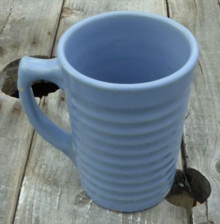 RARE Vintage Bauer Pottery Ring Ware BEER MUG Or STEIN In Delph Blue 2