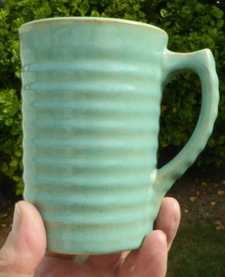 Rare Vintage Bauer Pottery Ring Ware Beer Mug Or Stein In Green