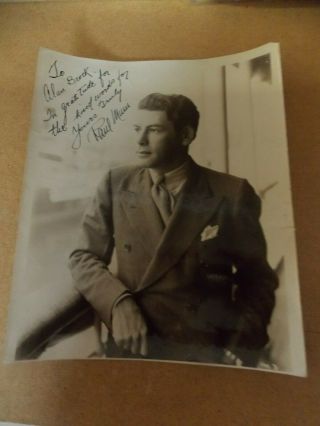Paul Muni 8by10 Still Inscribed And Signed To My Friend Alan Brock