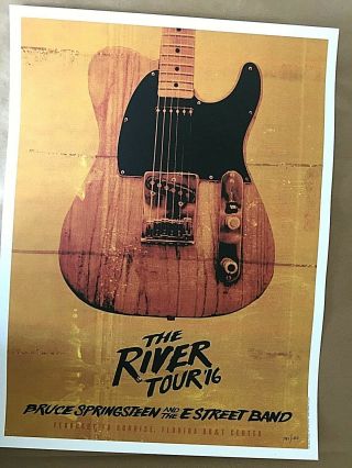 Bruce Springsteen Sunrise Fl 2016 River Tour Ltd Numbered Poster Print