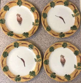 Set Of Gien Poivre Et Sel - Bread & Butter Plates - Made In France (4 Plates)