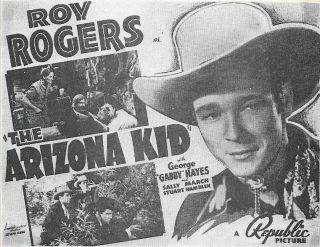 1939 Roy Rogers & Trigger 16mm Film " The Arizona Kid " B/w With Gabby Hayes