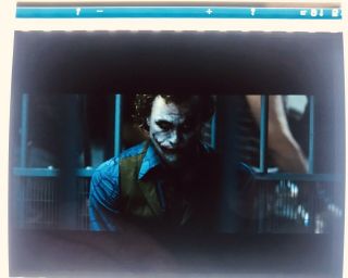 The Dark Knight 15/70mm Imax Film Frame Heath Ledger The Joker Jail Cell Stare
