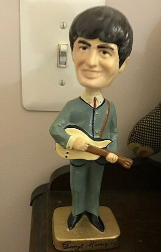 Beatles Car Mascots Bobbled Head George Harrison Doll