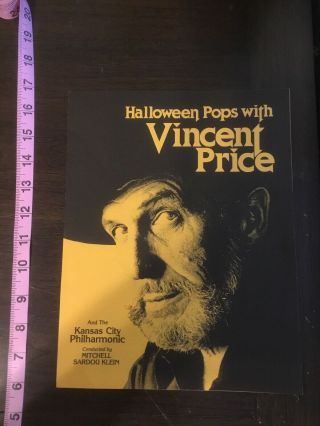 Vincent Price Estate: Halloween Program For Vincent Price Kansas Philharmonic