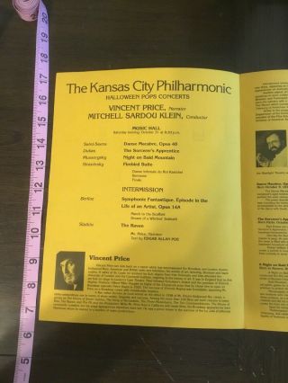 Vincent Price Estate: Halloween Program For Vincent Price Kansas Philharmonic 2