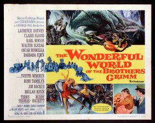 Wonderul World Of The Brothers Grimm Yvette Mimieux George Pal Half Sheet B 1963
