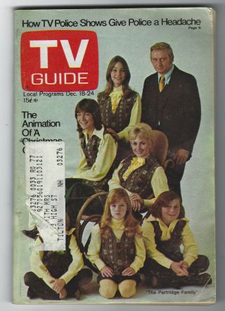 1971 Tv Guide - Partridge Family - Patricia Neal - A Christmas Carol