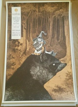 The Raconteurs Ryman Nashville 8/30 Print Poster Rob Jones Jack White Third Man