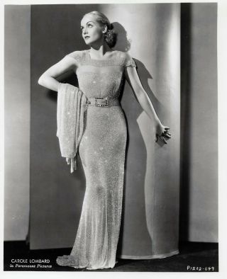 1930s Pin Up Girl Movie Studio Photograph Carole Lombard 576