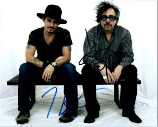 Johnny Depp Tim Burton 8x10 Autographed Signed 8x10 Photo Picture And