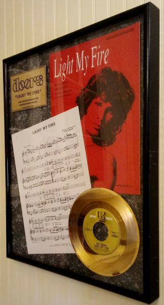 THE DOORS JIM MORRISON 1967 LIGHT MY FIRE GOLD RECORD AWARD NUMBERED LIMITED ED. 8