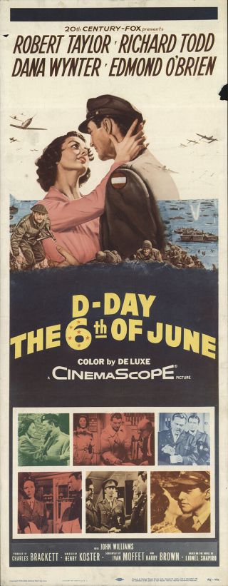 D - Day The Sixth Of June 1956 14x36 Orig Movie Poster Fff - 55753 Robert Taylor