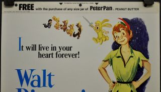 PETER PAN R - 1976 ORIG 14X21 MOVIE POSTER TIE - IN BOBBY DRISCOLL KATHRYN BEAUMONT 2