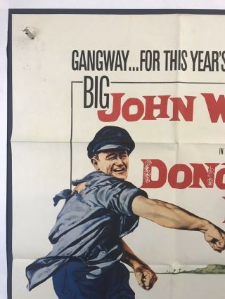 DONOVANS REEF Movie Poster (VG) One Sheet 1963 John Wayne Lee Marvin 3935 2
