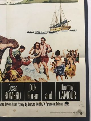 DONOVANS REEF Movie Poster (VG) One Sheet 1963 John Wayne Lee Marvin 3935 4