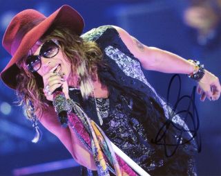 Steven Tyler " Aerosmith " Autograph Signed 8x10 Photo Q Acoa