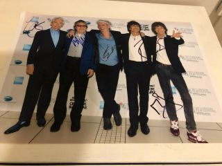 Rolling Stones Signed A3 Poster By Bill Wyman,  Watts,  Jagger,  Richards & Wood