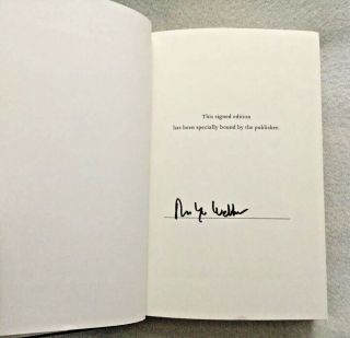 Signed Andrew Lloyd Webber “Unmasked: A Memoir” Hardcover Book 1st Edition 3