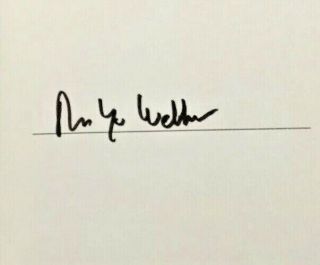 Signed Andrew Lloyd Webber “Unmasked: A Memoir” Hardcover Book 1st Edition 5