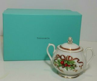 Tiffany & Co Tiffany Holiday Garland Sugar Bowl With Lid