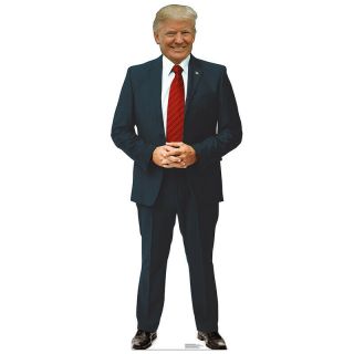Donald Trump President Lifesize Cardboard Cutout Standee Standup Poster Red Tie