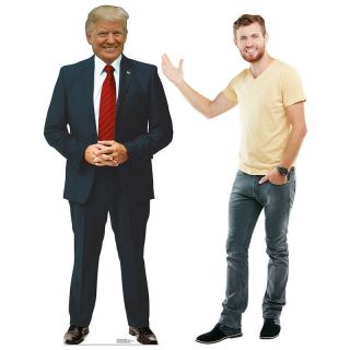 DONALD TRUMP President Lifesize CARDBOARD CUTOUT Standee Standup Poster Red Tie 3