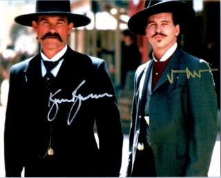 Val Kilmer Kurt Russell Tombstone Autographed 8x10 Photo Signed Picture,