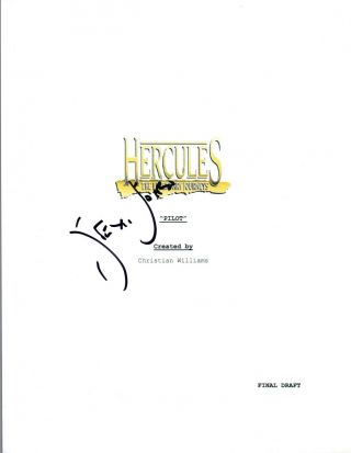 Kevin Sorbo Signed Autographed Hercules The Legendary Journeys Script Vd