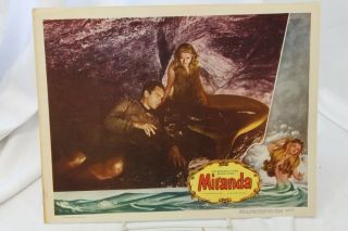 Miranda Movie Lobby Card 11 " X 14 " 1948 Glynis Johns Uk Film